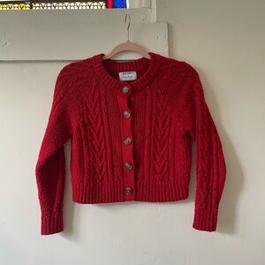 Old Navy cable knit sweater in red